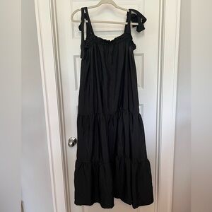 Aura the Label Black Tiered Maxi Dress Size Large